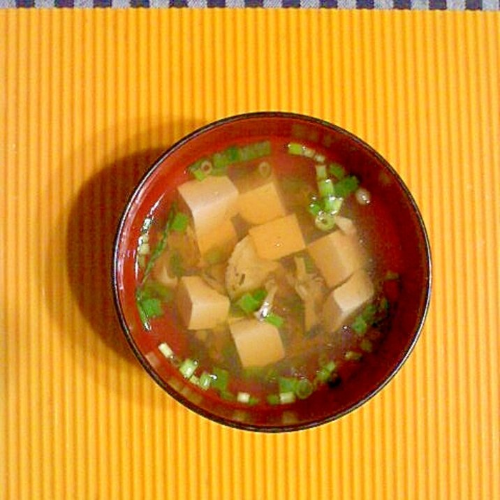 タイラギ貝と豆腐の汁♪